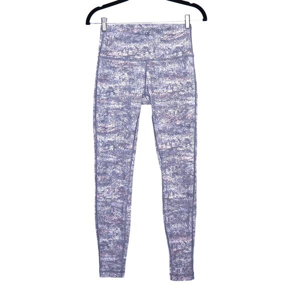 LULULEMON Wunder Under High-Rise Tight 28" Frozen Alpine White Multi Women's 6 - Picture 1 of 9